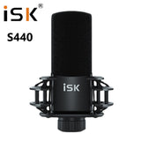 ISK S440 Large Diaphragm Condenser Recording Microphone Shockproof Lossless Sound Quality Studio Mic For Live Broadcast