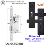 Wifi Tuya APP Electronic Door Lock Biometric Fingerprint 13.56mhz IC Card Password Mobile Phone Unlock Remotely Smart Home