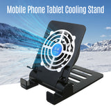 Foldable Mobile Phone Tablet Cooling Stand Multi-gear Adjustable Phone Stand with Cooling Fan Low Noise Wide Compatibility