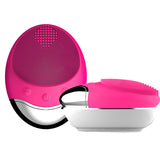 Electric Facial Brush Cleaner Silicone Waterproof bamboo charcoal Facial Cleansing Device Anion Imported Facial Spa Massager