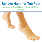 Toe Splint-Hammer Toe Straightener-Joint Realign Cushion Brace for Claw,Curled,Crooked Toe-Metatarsal Support Loop Guard Alignme