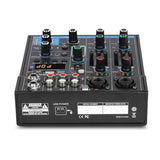 2021 New Professional Audio Mixe, Sound Board Console 4-Channel Digital USB Bluetooth DJ Controller 48V Power for Stage Band Hom