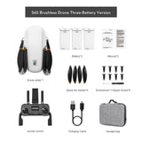 S6S Mini GPS 5G Wifi Drone 4K Professinal Dual HD EIS Camera Light Flow Brushless Folding Quadcopter RC Helicopter Toys