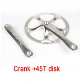 Bicycle Crankset Integrated Single Chainwheel Crank 45T 47T 53T 56T 58T BCD 130mm For Folding Bike Parts