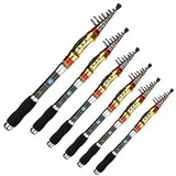 1.8-3.6m Portable Gold Fiber Super Hard Carbon Spinning Fishing Rod Telescopic Sea Fishing Pole Stick Travel Vara De Pesca Carp