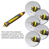 LH45 Multifunctional Digital Electric Gourd Wooden Pyrography Machine with 10pcs Heating Pen Heads