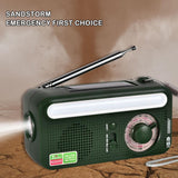 Solar Power Emergency Radio Hand Crank Dynamo Portable AM/FM Weather Radio Flashlight Reading Lamp 2000mAh Power Bank For Phone