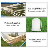 200x150cm Foldable Portable 2 Person Travel Canvas Hammock For Bedroom Thick Hanging Swing Chair Outdoor Camping Beach