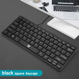 Slim Wired Keyboard Protable Mini Ergonomic Keyboard with Multimedia Keys For Notebook Laptop Mac Desktop PC Computer All-in-one