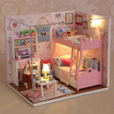 CUTEBEE Doll House DIY Miniature Dollhouse Model Wooden Toy Furnitures Casa De Boneca Dolls Houses Toys Birthday Gift H012
