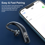 1PC Wireless Business Headphones with Microphone Bluetooth Earphone Single In-Ear Earbud Battery Digital Display for Cell Phone