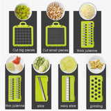 Salad Vegetable Fruit Slicer Grater Cutter Peeler Potato Carrot Shredders Chopper With Drain Basket For Kitchen Accessories