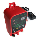 10KM Electric Fence Energizer Livestock  High Voltage Pulse Controller High-decibel Alarm Waterproof LCD Voltage Display