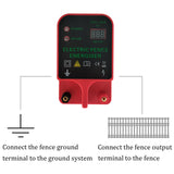 10KM Electric Fence Energizer Livestock  High Voltage Pulse Controller High-decibel Alarm Waterproof LCD Voltage Display