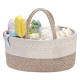 Baby Diaper Bag High Capacity Woven Portable Diaper Stackers Mummy Bag Reusable Nursery Basket Outdoor Travel Nappy Caddies