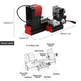 Mini DIY 6 in 1 Machine Motorized Transformer Jigsaw Grinder Driller Plastic Hardware Lathe Wood Lathe Drilling Sanding Turning