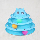 Pet Cat Toy Interactive Turntable Kitten Exercise Puzzle Toys 3/4 Levels Tower Roller Pets Training Intelligence Amusement Plate