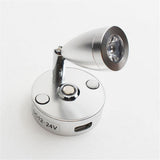Silver 3W DC12V RV Boat LED Reading Light with Touch Control Switch and USB charging Port Wall Mounted Lamp for Bedside or Seat