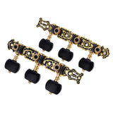 Alice AO-020HV3P Classical Guitar Tuning Key 1Pair(Left + Right)  Gold /Black Plated Peg Tuner Machine Head(long) String Tuner