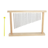 20-Tone Wind Chime Table Top Bar Chimes 20 Bars Single-row Musical Percussion Instrument With Wood Stand Stick