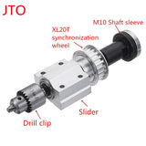 2 Set Of No Power Diy Woodworking Cutting Grinding Spindle Trimming Belt Jto Drill Chuck Set Small Lathe Accessories for Table S