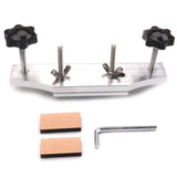 Metal Guitar Bridge Clamp Stainless Steel Guitar Bridge Bonding Tool for Luthiers with Wooden Block Guitar Luthier Tool