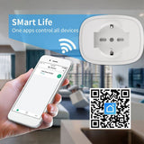 WiFi Smart Plug Socket Compatible with Alexa Google Home No Hub Required APP Remote Control Timer Switch Outlet 16A