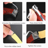 Portable Slingshot Resin Alloy Catapult Used Flat Rubber Band Outdoor Hunting Sports Multiple Competition Toy Accessories