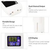Portable Dual-Channel TENS&amp;EMS Device Pulse Massager Muscle Stimulator Unit 12 Massage Modes 40 Strength Levels Adjustable Timer