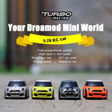 Turbo Racing RTR 1/76 2.4G 2WD Fully Proportional Control Mini RC Car LED Light Vehicles Model Kids Children Toys Model Gift