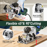 Circular Saw 4.8 Amp 4-1/2 Inch 3500RPM Compact Electric Circular Saws with Laser Cutting Guide for Wood Tile&amp;Plastic Cuts