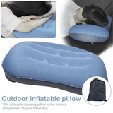 Outdoor Automatic Blue Inflatable Pillow TPU Camping Trip Nap Neck Pillow Outdoor Travel Air Pillow Neck Camping Sleeping Pillow