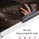 2 in 1 Hot Comb Electric Professional Hair Straightener Tourmaline Ceramic Hair Hot Heating Comb For Hair Styler Tool