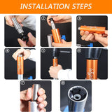 Lebycle Bicycle Fork Star Nut Installation Tool,Fork Nut Setting with Spare Screw and Start Nut(for 7/8inch,1inch,1-1/8inch)