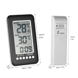 KKMOON LCD Wireless Indoor/Outdoor Digital Thermometer Clock Temperature Meter Weather StationTemperature Tester Testing Tools