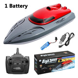 20km/h Dual Motor RC Boat 3.7V Battery 2.4GHz High Speed Remote Control Toys Speedboat for Children Holiday Party Gift