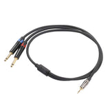 3.5mm 1/8 Inch Male to Dual 6.35mm 1/4 Inch TS Male Cable Stereo 1/4 to 1/8 Cable for Amplifier Mixer 1m/2m Optional