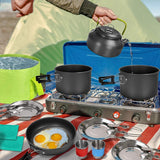 Outdoor Camping Pot Set 4-5 People Teapot Set Pot Set Portable Picnic Cooker Kettle Set Camping Cookware Kit