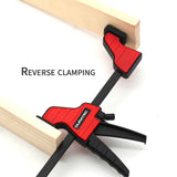 DURATEC 4pcs F Clamps Bar Clamps, Heavy Duty Quick Slide Wood Clamp Smooth Quick Slide Carpentry Bar Clips