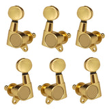 String Tuning Pegs Enclosed Button for Acoustic Electric Guitar 3R3L Gold