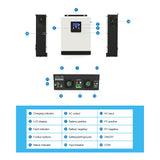 3000VA Solar Inverter Pure Sinewave Solar Inverter for Home Solar System MPPT 40A Solar Recharge Controller