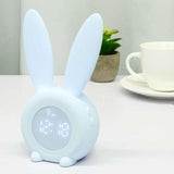 Bunny Ear LED Digital Alarm Clock Electronic LED Display Sound Control Cute Rabbit Night Lamp Desk Clock For Home Decoration