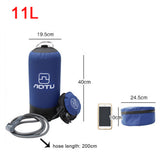 11L PVC Pressure Shower with Foot Pump Lightweight Outdoor Inflatable Shower Pressure Shower Water Bag For Outdoors Beach