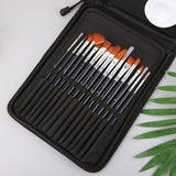 18pcs/Set Paint Brush Wooden Acrylic Painting Palette Gouache Cosmetic Art Kit Drawing Pens L29K
