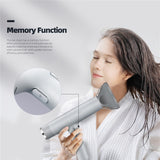 Hair Blower 3 in 1 Professional Negative Ions Blow Dryer Powerful Wind Hot/Cold Hair Dryer with Memory Function EU Plug