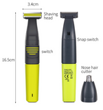 2IN1 Men Intimate Haircut High Quality Beard Rasor Pubic Hair Nose Shaver Male Man Bikini Line Secret Zone Part Depilation Rasor