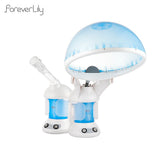 2-IN-1 Hair Facial Steamer Hot Mist Skin Moisturizing Air Humidifier Hair Cover Ion Vaporizer SPA Heating Fog Nozzle Nebulizer