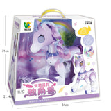 Muwanzi Large RC Unicorn Robot With Light Music Infrared Induction Cartoon Cute Electric Educational Animal Toys for children