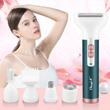 5 in 1 Women Epilator Female Eyebrow Trimmer Lady Shaver For Hair Removal Shaving Machine Face depilador Bikini Depilatory P40