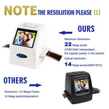 High Resolution 22 MP 35mm Negative Film Scanner 110 135 126KPK Super 8 Slide Film Photo Scanner Digital Film Converter